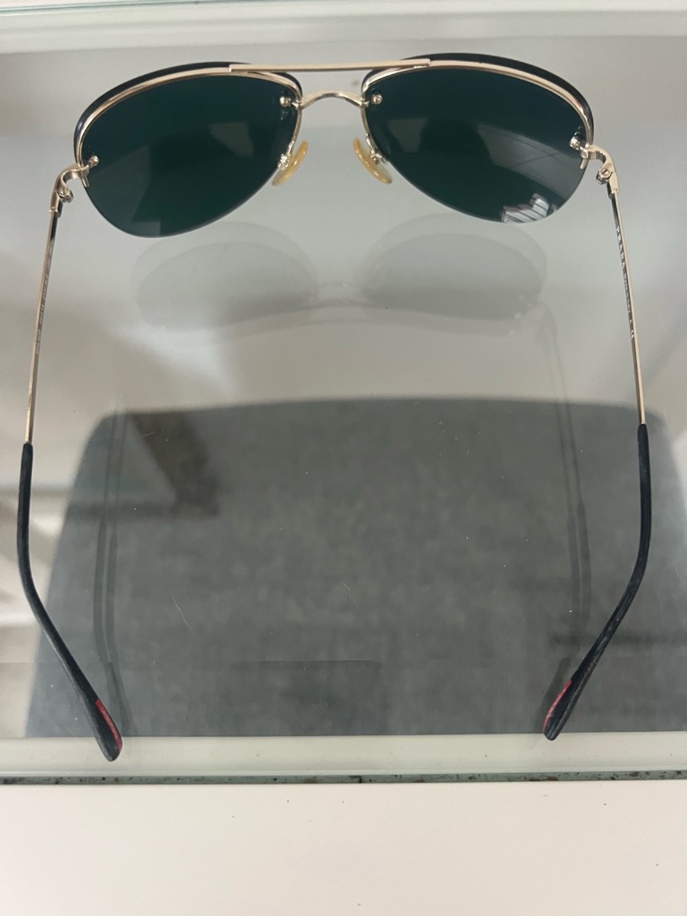 PRADA Pink Mirrored Aviator Sunglasses - Women Accessories - Picture 4 of 7